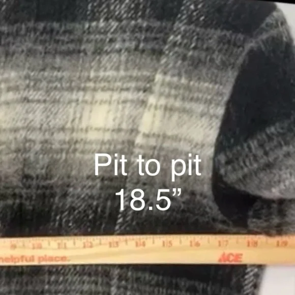 GB Plaid Pea Coat Double Breasted Outerwear Women’s M - Picture 7 of 9